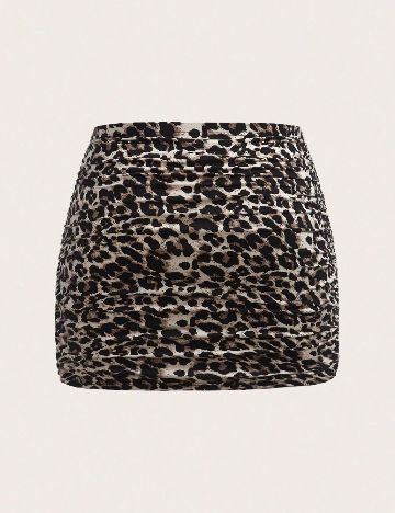 Fusta SHEIN CURVE, animal print
