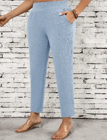 Pantaloni SHEIN CURVE, albastru