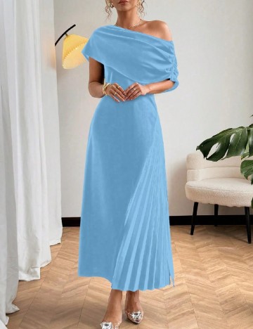 Rochie medie SHEIN CURVE, albastru