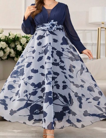 Rochie lunga SHEIN CURVE, albastru
