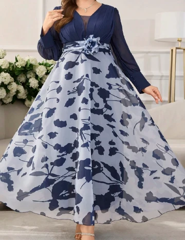 Rochie lunga SHEIN CURVE, albastru