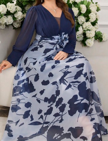 Rochie lunga SHEIN CURVE, albastru