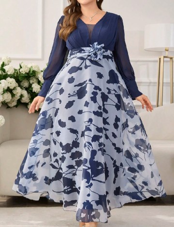 Rochie lunga SHEIN CURVE, albastru