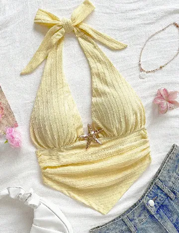 Top SHEIN, galben