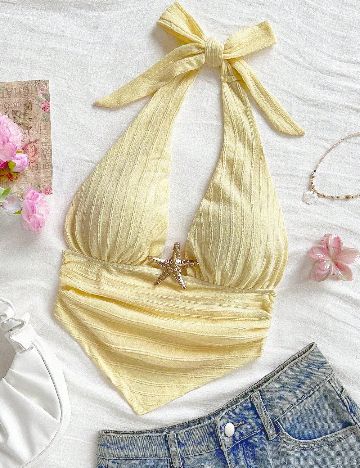 Top SHEIN, galben