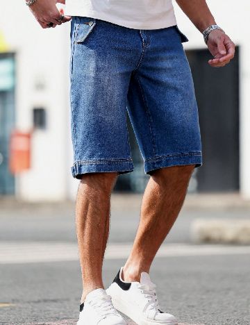 Pantaloni scurti SHEIN, albastru