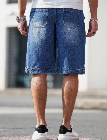 Pantaloni scurti SHEIN, albastru
