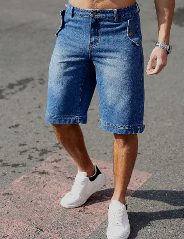 Pantaloni scurti SHEIN, albastru