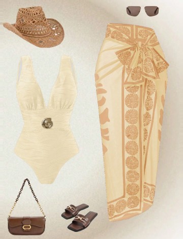 Costum de baie SHEIN, cre