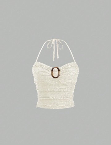 Top SHEIN, ecru