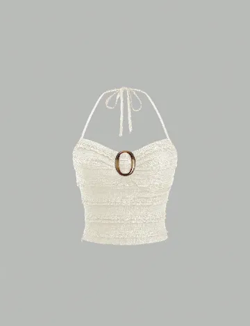 Top SHEIN, ecru