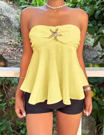 Top SHEIN, galben