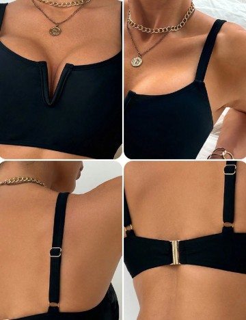 Sutien de baie SHEIN, negru