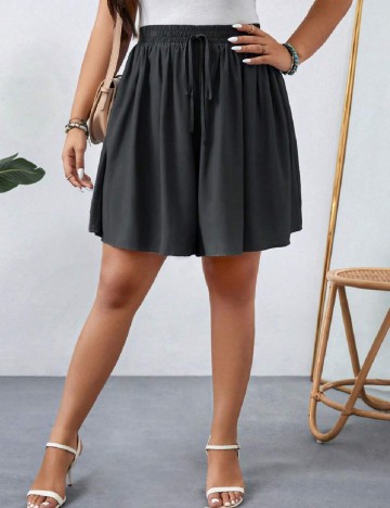 Pantaloni scurti SHEIN CURVE, gri
