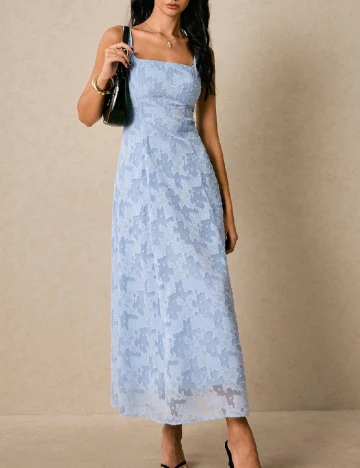 Rochie lunga Poeselle, albastru