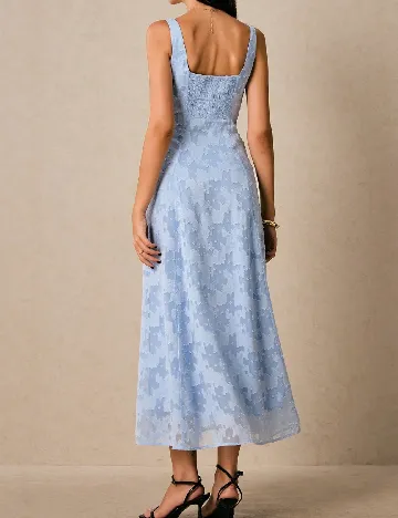 Rochie lunga Poeselle, albastru