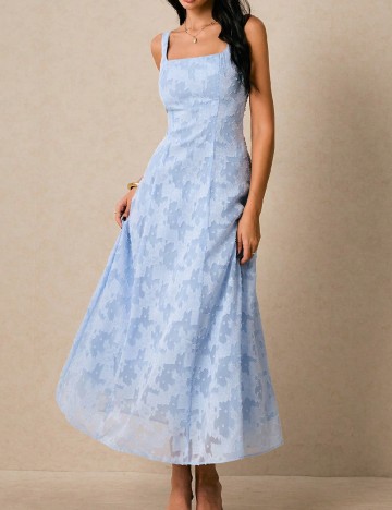Rochie lunga Poeselle, albastru