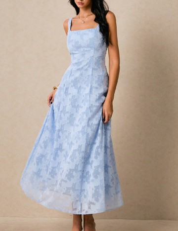 Rochie lunga Poeselle, albastru