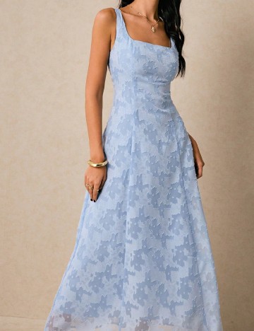 Rochie lunga Poeselle, albastru
