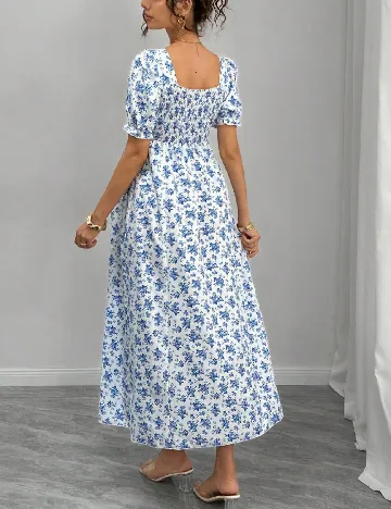 Rochie medie SHEIN Maternity, albastru/alb