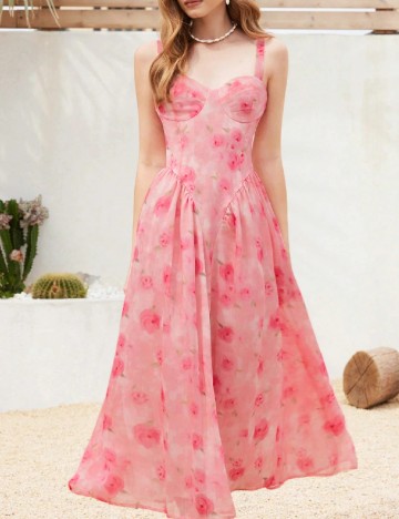 Rochie medie Aveloria, floral print