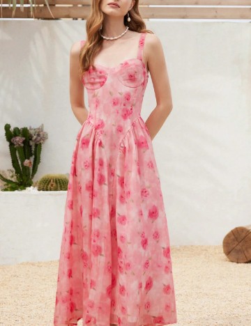 Rochie medie Aveloria, floral print