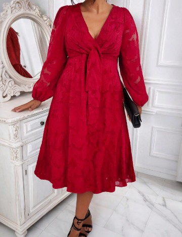 Rochie medie SHEIN CURVE, rosu