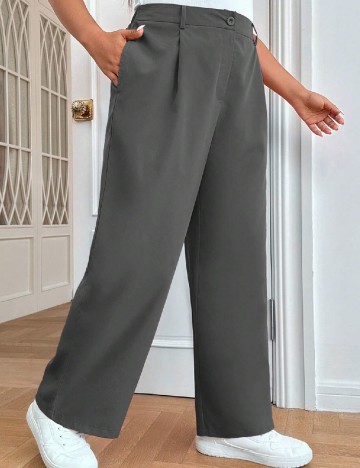 Pantaloni SHEIN CURVE, gri