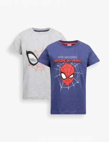 Set Tricouri 2 bucati Marvel, bleumarin/gri
