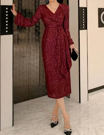 Rochie medie SHEIN, rosu