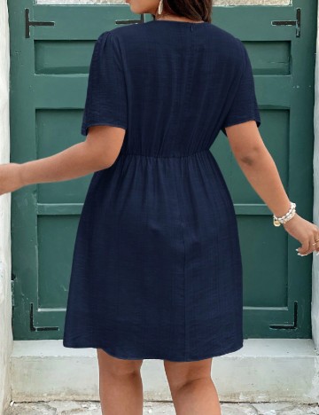 Rochie scurta SHEIN CURVE, bleumarin