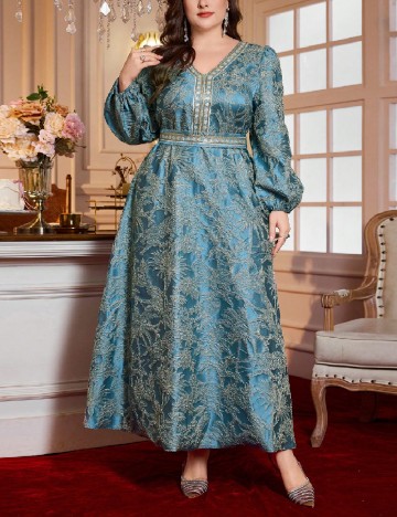 Rochie lunga SHEIN CURVE, albastru