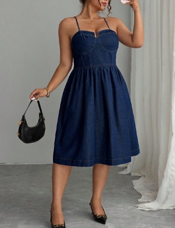 Rochie medie SHEIN CURVE, bleumarin