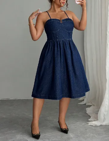Rochie medie SHEIN CURVE, bleumarin