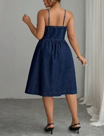 Rochie medie SHEIN CURVE, bleumarin
