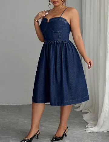 Rochie medie SHEIN CURVE, bleumarin