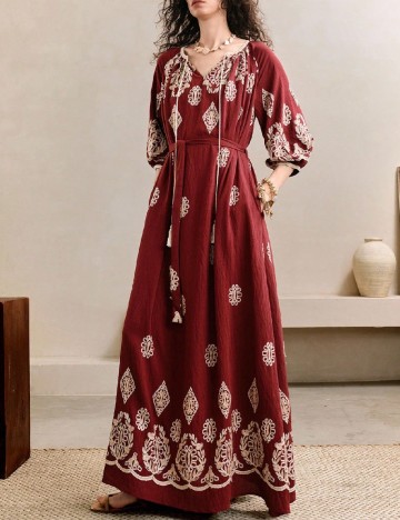 Rochie lunga Arave, rosu