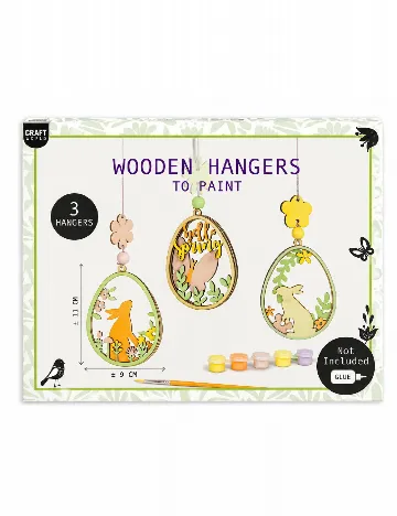 Figurine de lemn pentru pictat Craft world, mix culori