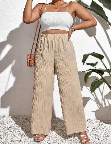 Pantaloni SHEIN CURVE, bej