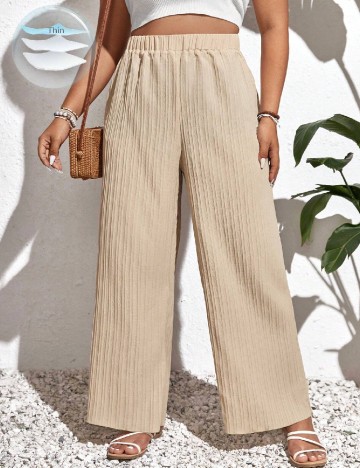 Pantaloni SHEIN CURVE, bej