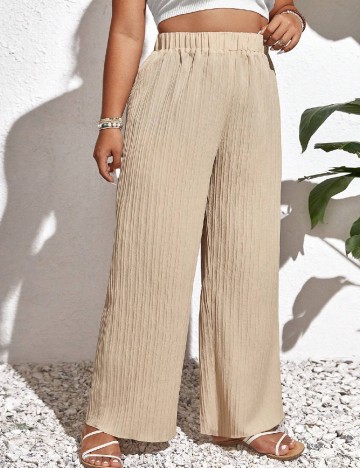 Pantaloni SHEIN CURVE, bej