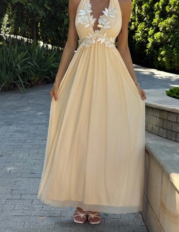 Rochie lunga SHEIN, crem