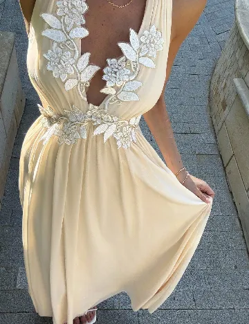Rochie lunga SHEIN, crem