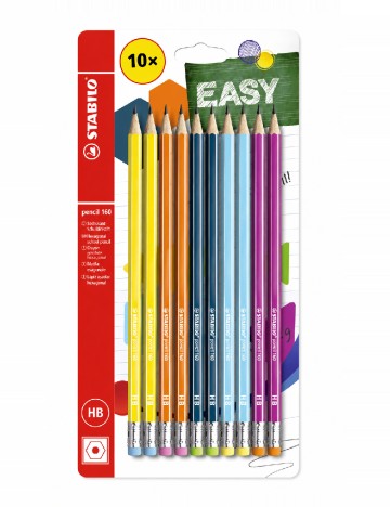 Set creioane grafit 10 bucati Stabilo, gri