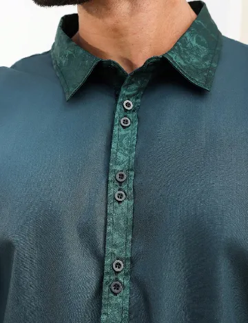 Camasa SHEIN Plus Size Men, verde