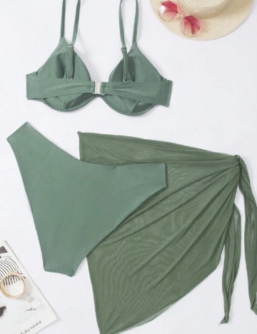 Costum de baie SHEIN CURVE, verde