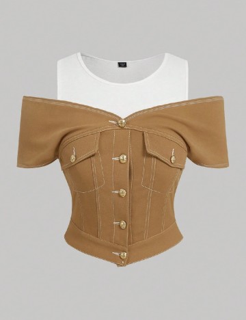 Top SHEIN CURVE, maro