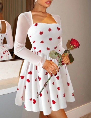 Rochie scurta SHEIN, alb