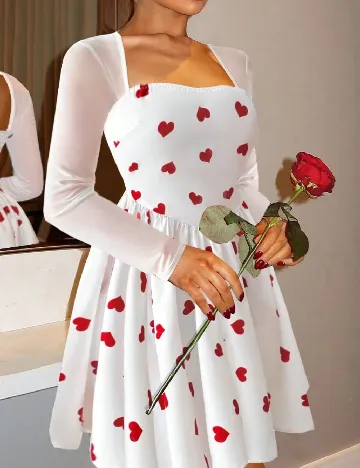 Rochie scurta SHEIN, alb