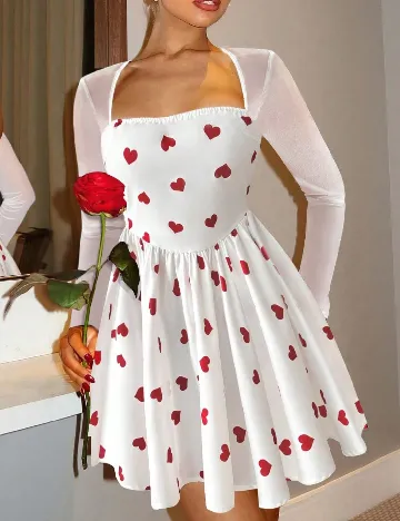 Rochie scurta SHEIN, alb